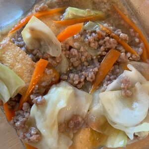 子供が大好き(^^)厚揚げの豚そぼろ炒め煮♪